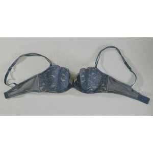 B Temptd Full Cover Push Up Bra sz 34C Navy Blue